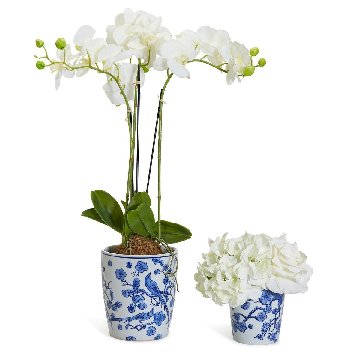 Blue & White Chinoiserie Style Vase — Select Your Size