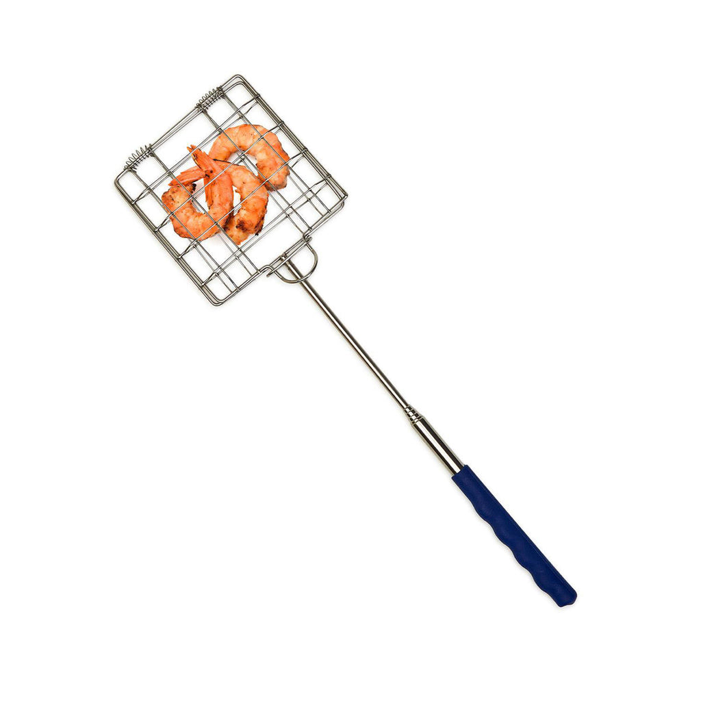 Grilling Basket on a Stick (extendable) for Cooking Over an Open Fire