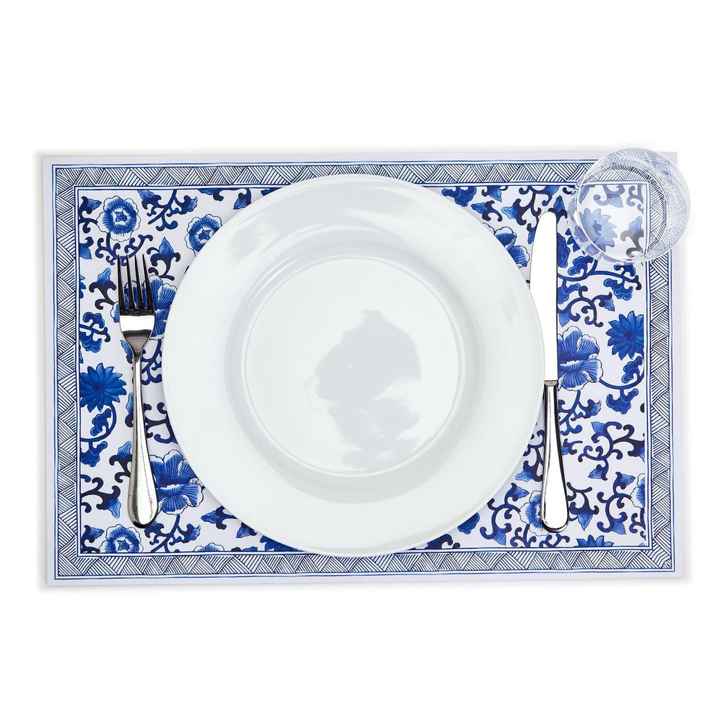 Chinoiserie Heavy Paper Placemats with Soy-Based Ink - 40 tear off mats per pad