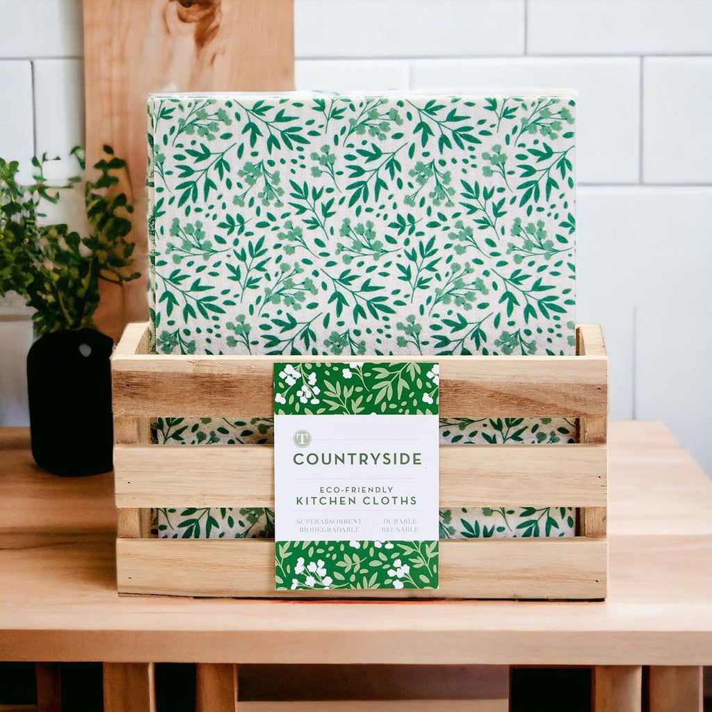 Summer Country Garden Multipurpose Biodegradable Eco Kitchen Cloth — Select Your Style