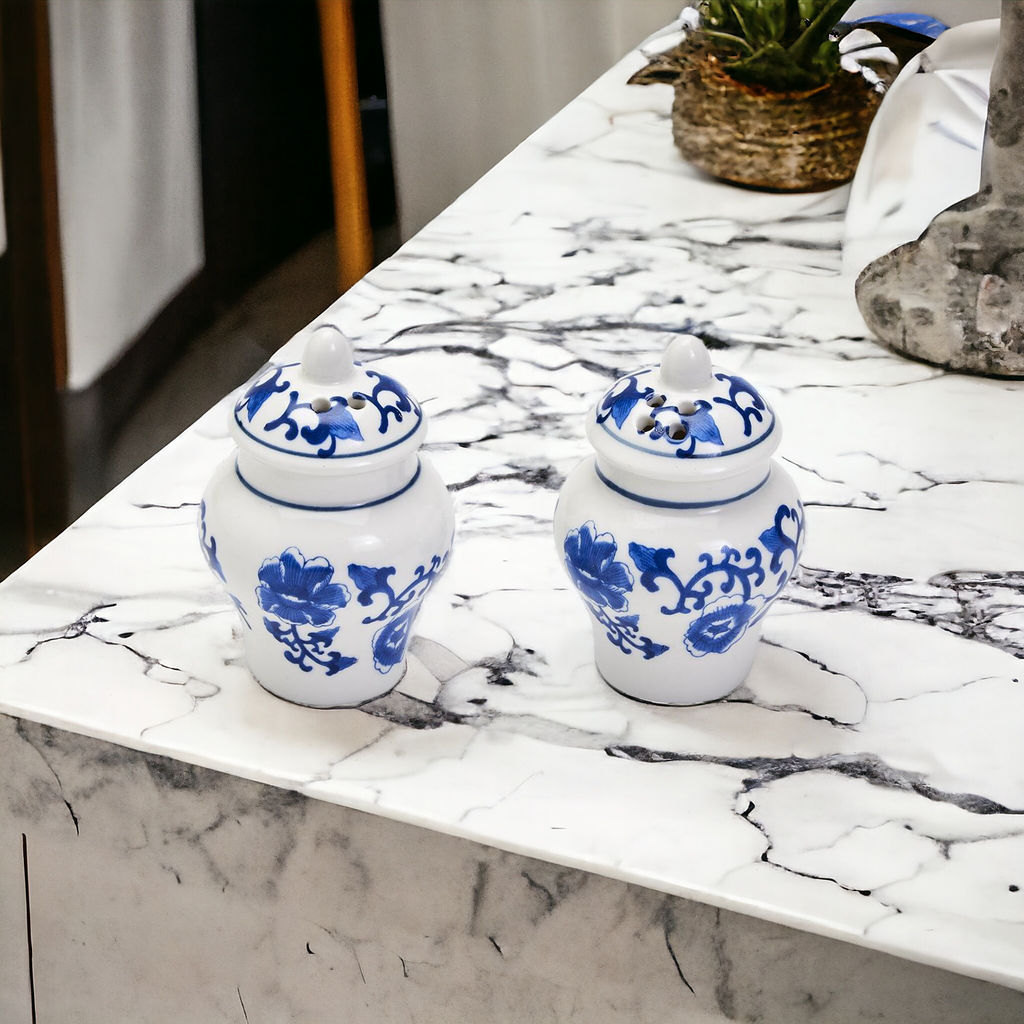Blue & White Ginger Jar Salt & Pepper Shakers