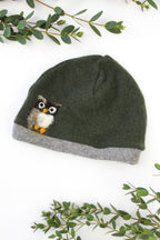 Owl Cashmere Hat - Baby — Select Your Color