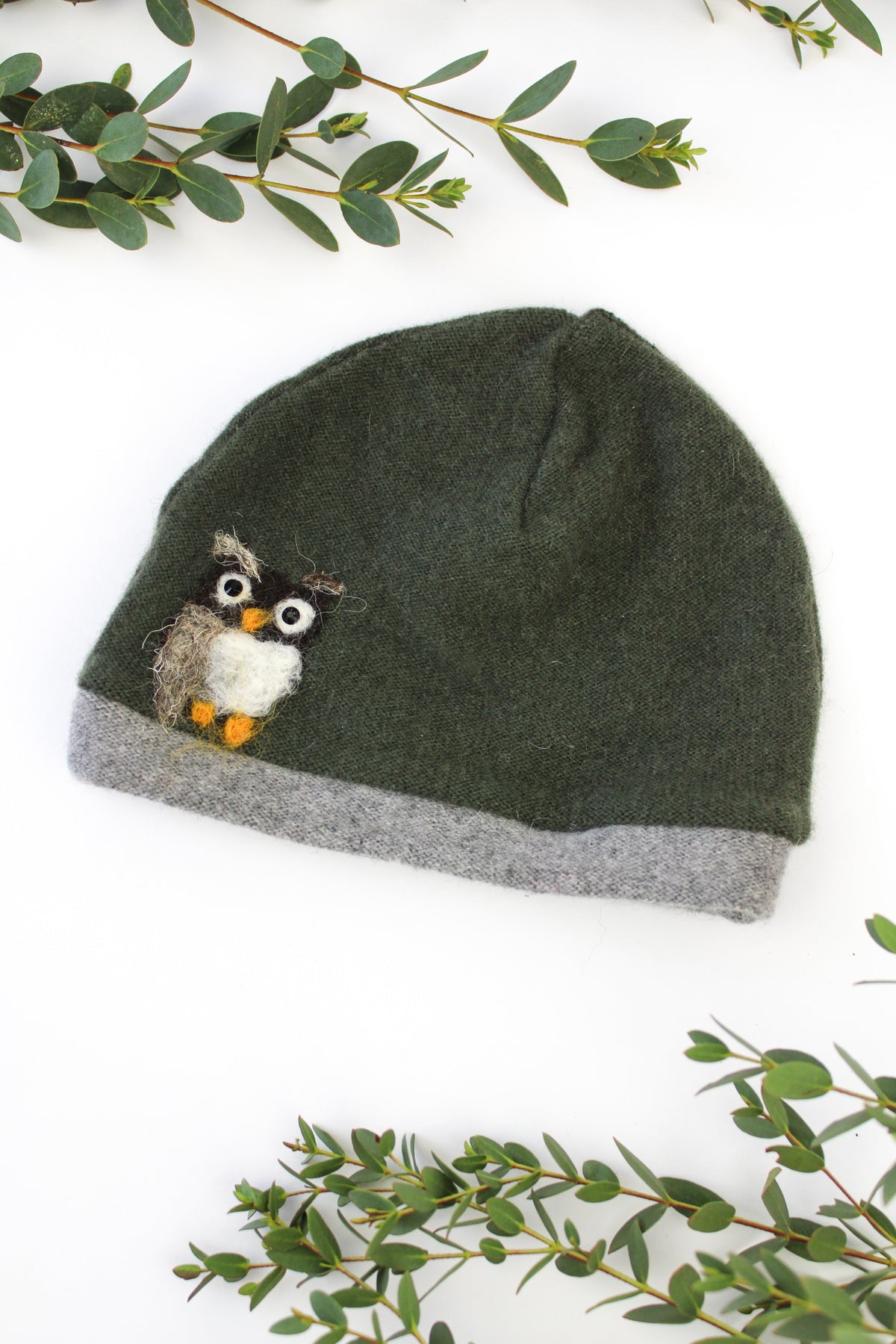 Owl Cashmere Hat - Baby — Select Your Color