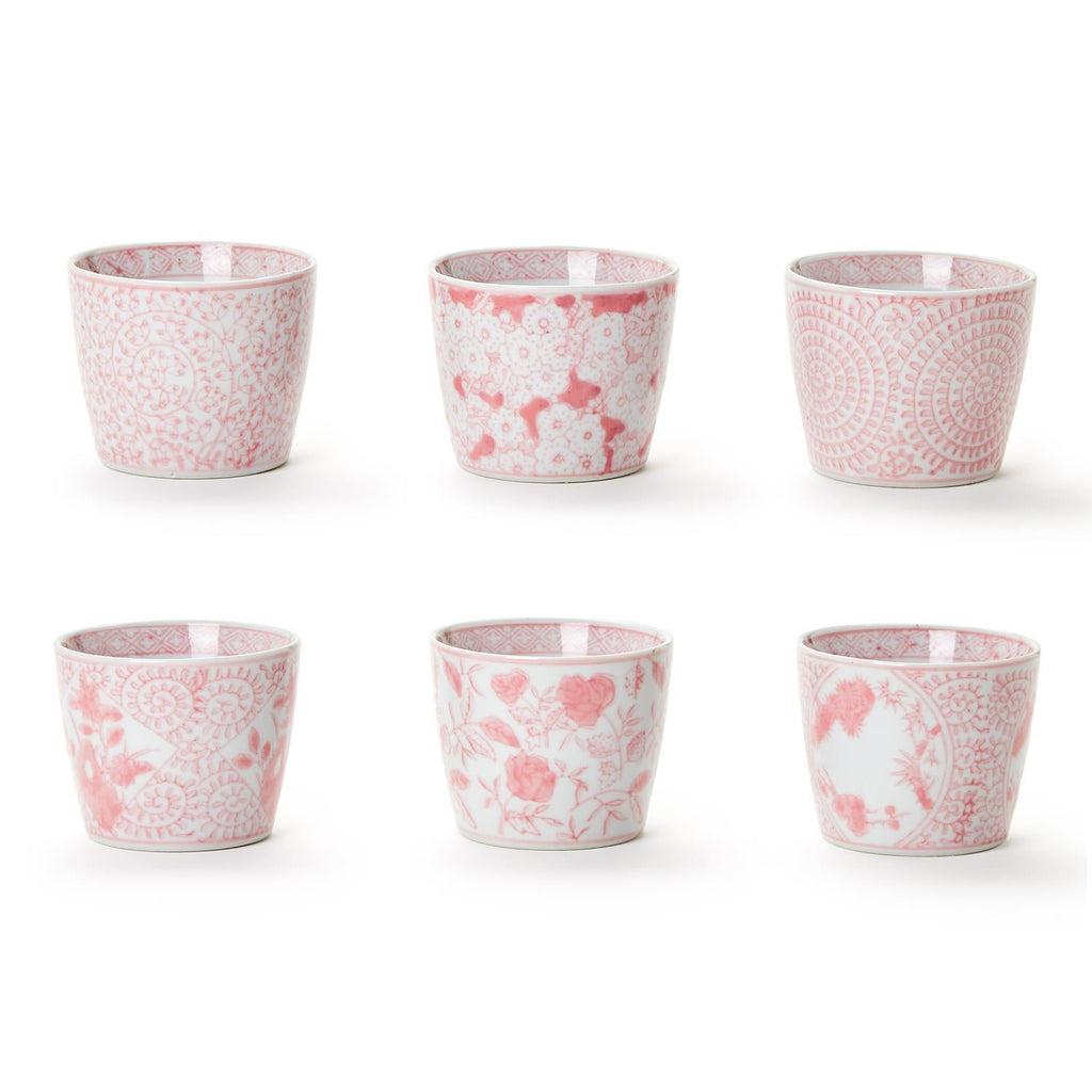 Hand-Painted Porcelain Mini Pink Cachepots— Select Your Design