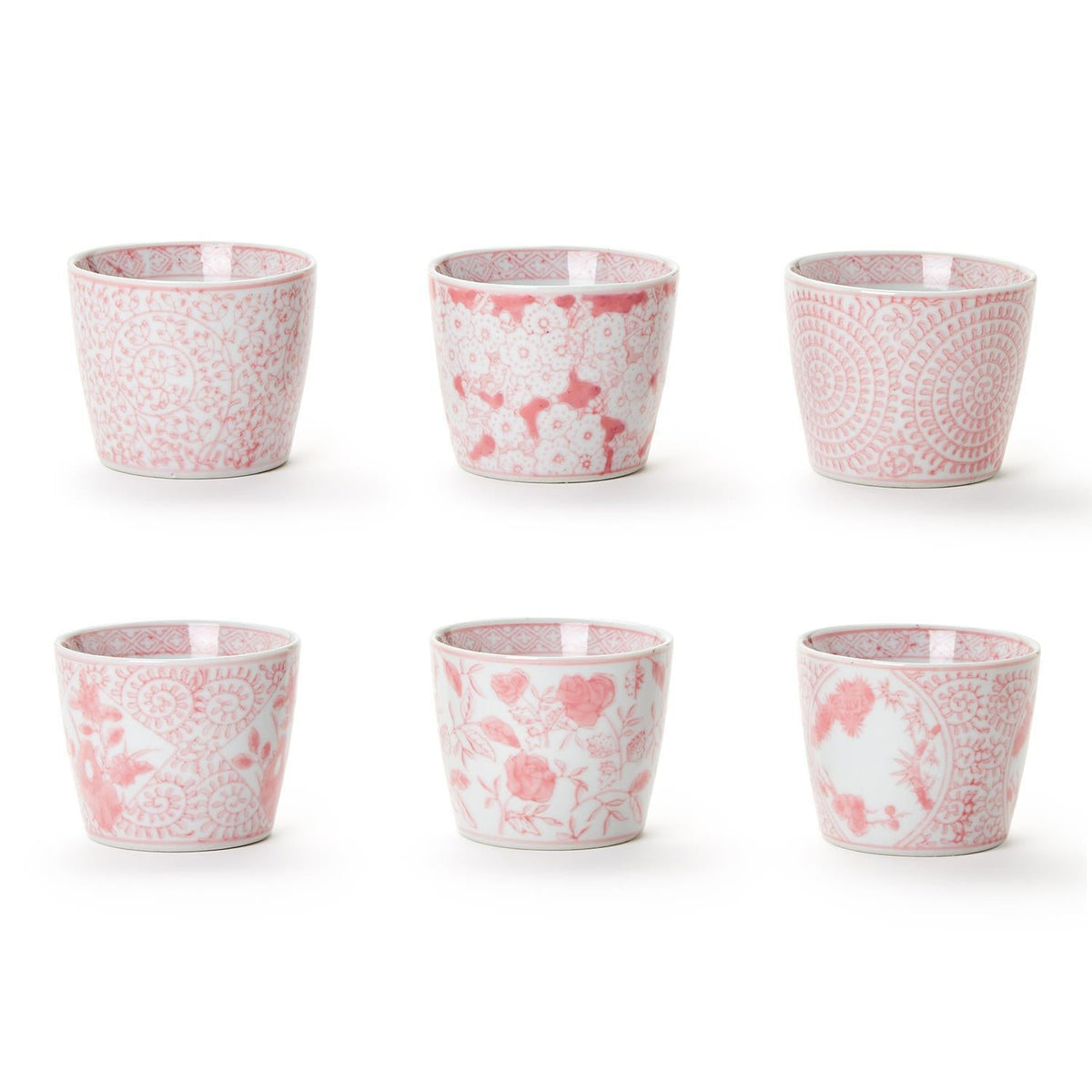 Hand-Painted Porcelain Mini Pink Cachepots— Select Your Design