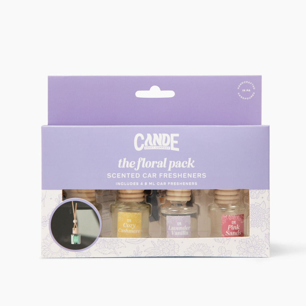 Four-Pack Hanging Refillable Car Freshener Diffusers Bundle — Choose Your Scent Pack