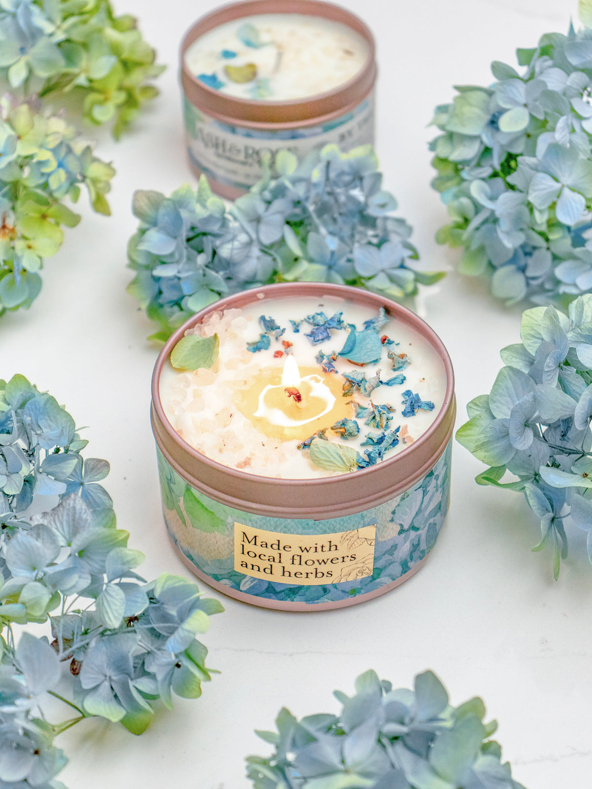 BY THE SEA Hydrangea Sea Salt Candle — Select Your Size