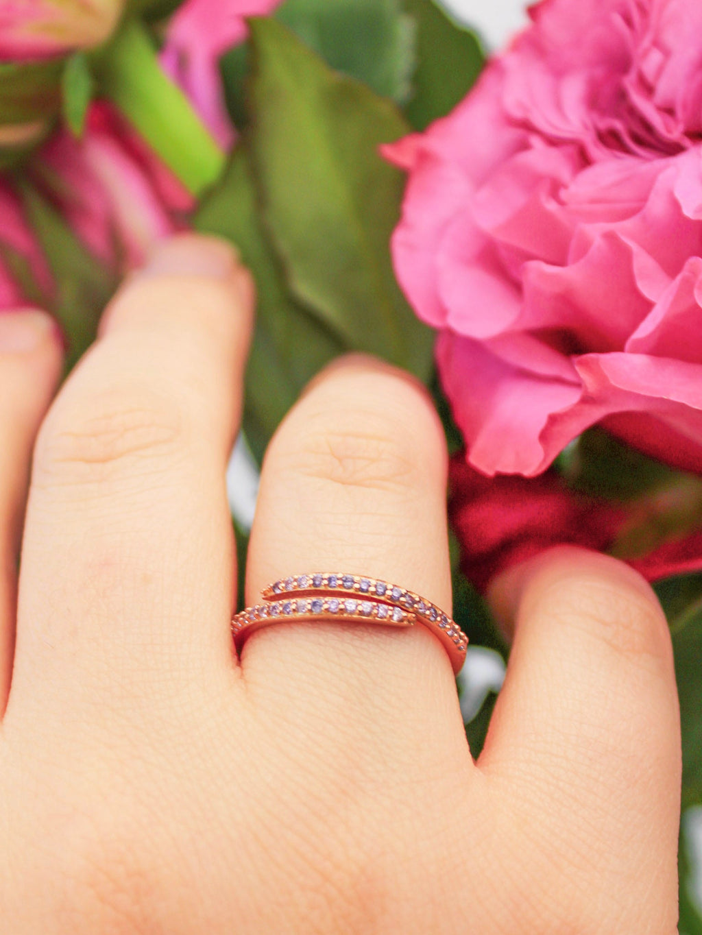 Serpentine Wrap Ring - Rose Gold — Select Your Size