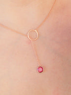 Pebble Drop Lariat Necklace — Select Your Color