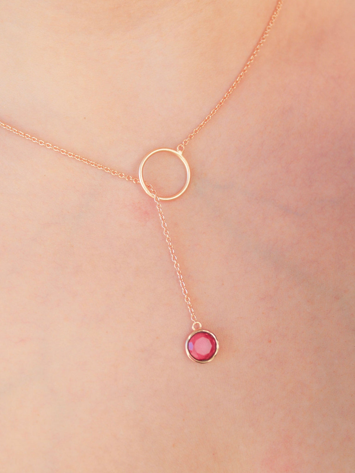 Pebble Drop Lariat Necklace — Select Your Color