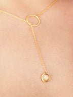 Pebble Drop Lariat Necklace — Select Your Color
