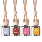 Designer 4 Pack Scented Hanging Refillable Car Freshener Diffusers Bundle