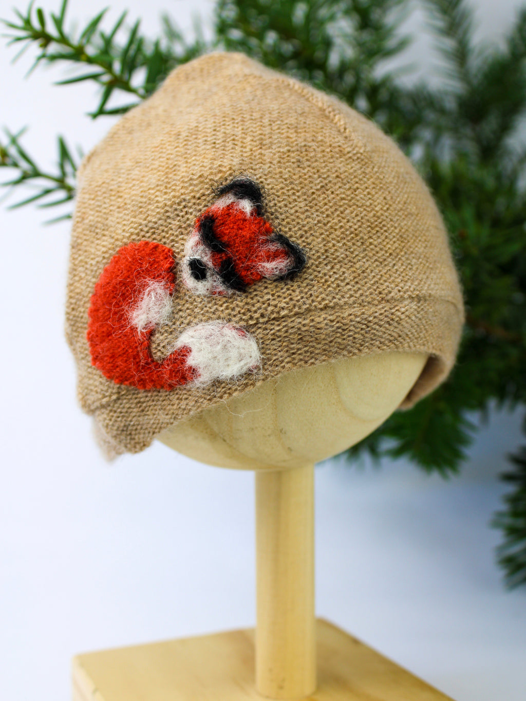 Sleeping Fox Cashmere Hat - Newborn — Select Your Color