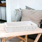 Handmade White Wash Wooden Farmhouse Dandelion Tray