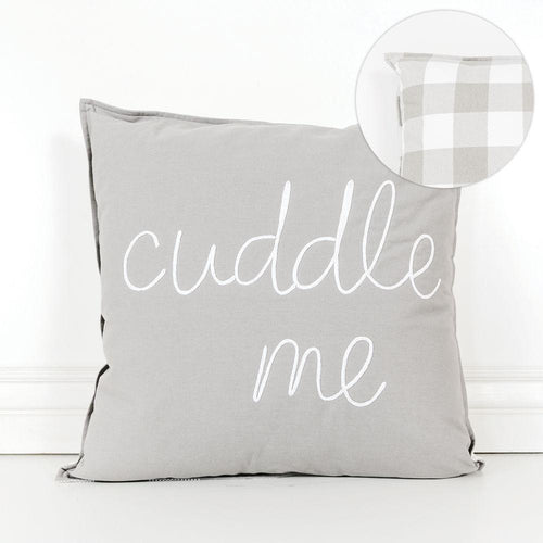 20" Square "Cuddle Me" Cotton Canvas Pillow