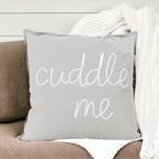 20" Square "Cuddle Me" Cotton Canvas Pillow