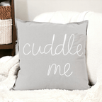 20" Square "Cuddle Me" Cotton Canvas Pillow