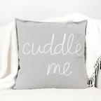 20" Square "Cuddle Me" Cotton Canvas Pillow
