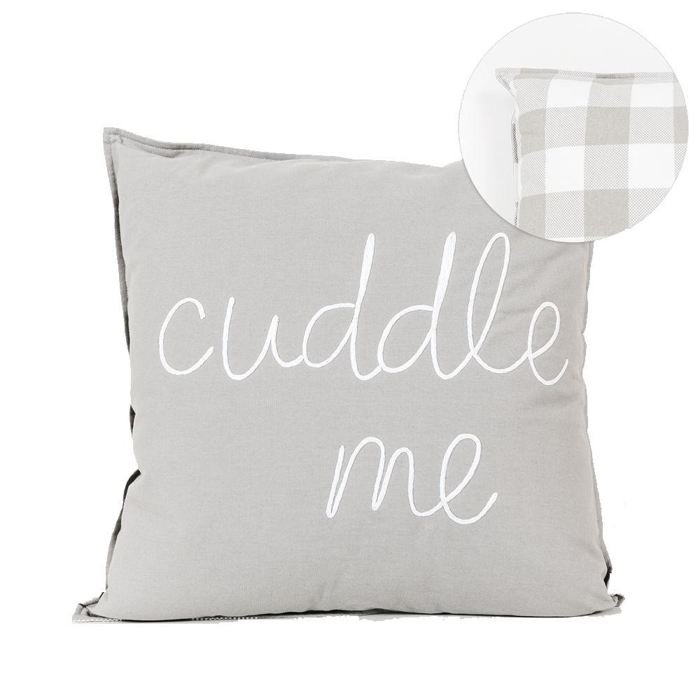 20" Square "Cuddle Me" Cotton Canvas Pillow