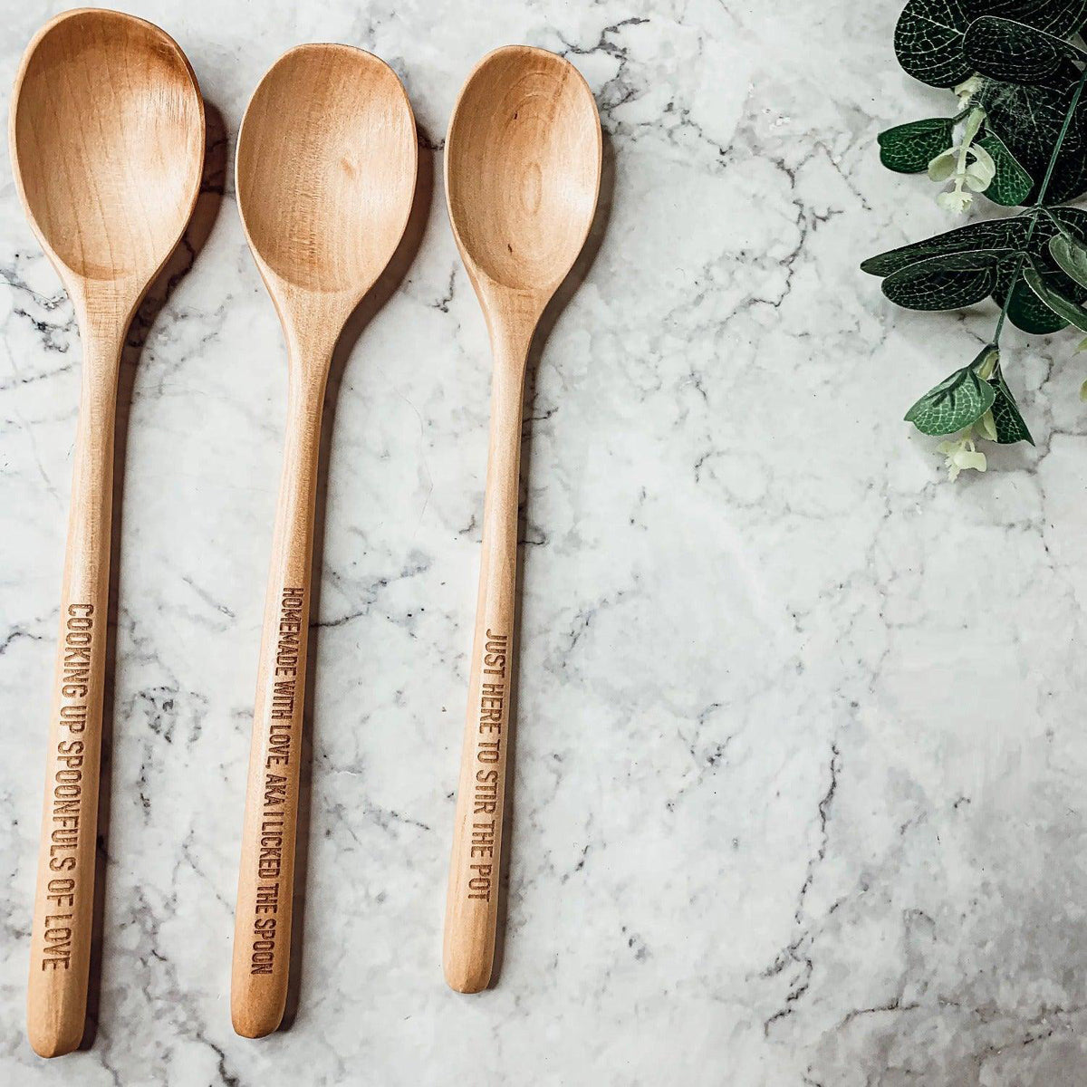 " I Might Lick the Spoon & Keep Cooking" Spoon Rest & Wooden Spoon — Select Your Color & Spoon