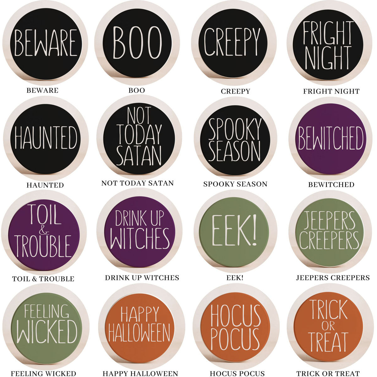Ceramic Halloween Coasters — Select Your Pack & Style