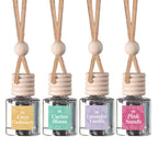 Floral 4 Pack Scented Hanging Refillable Car Freshener Diffusers Bundle