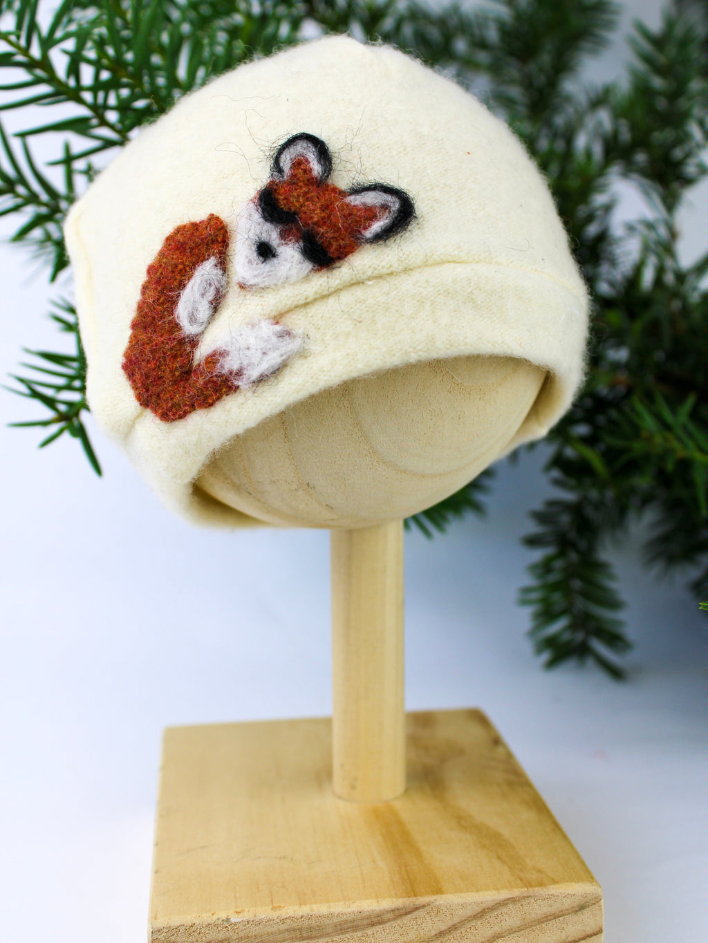 Sleeping Fox Cashmere Hat - Newborn — Select Your Color