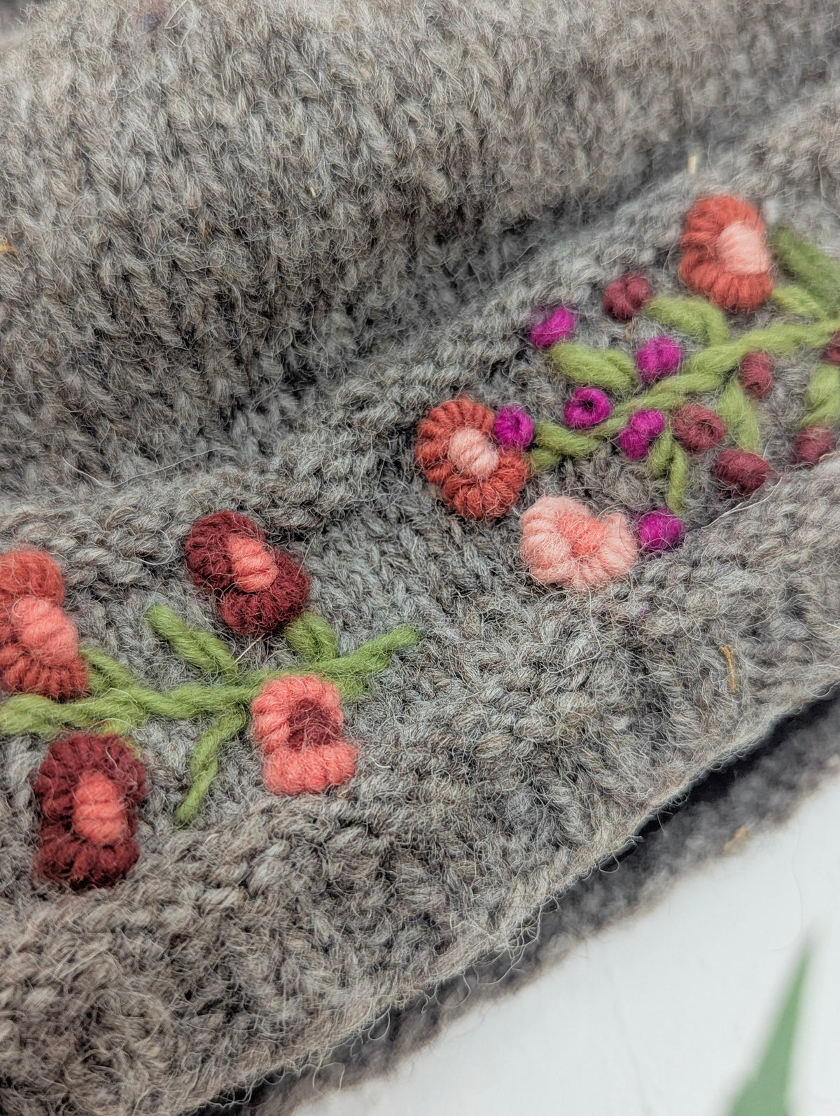 Mathilde Wool Knit Embroidered Hat — Select Your Color