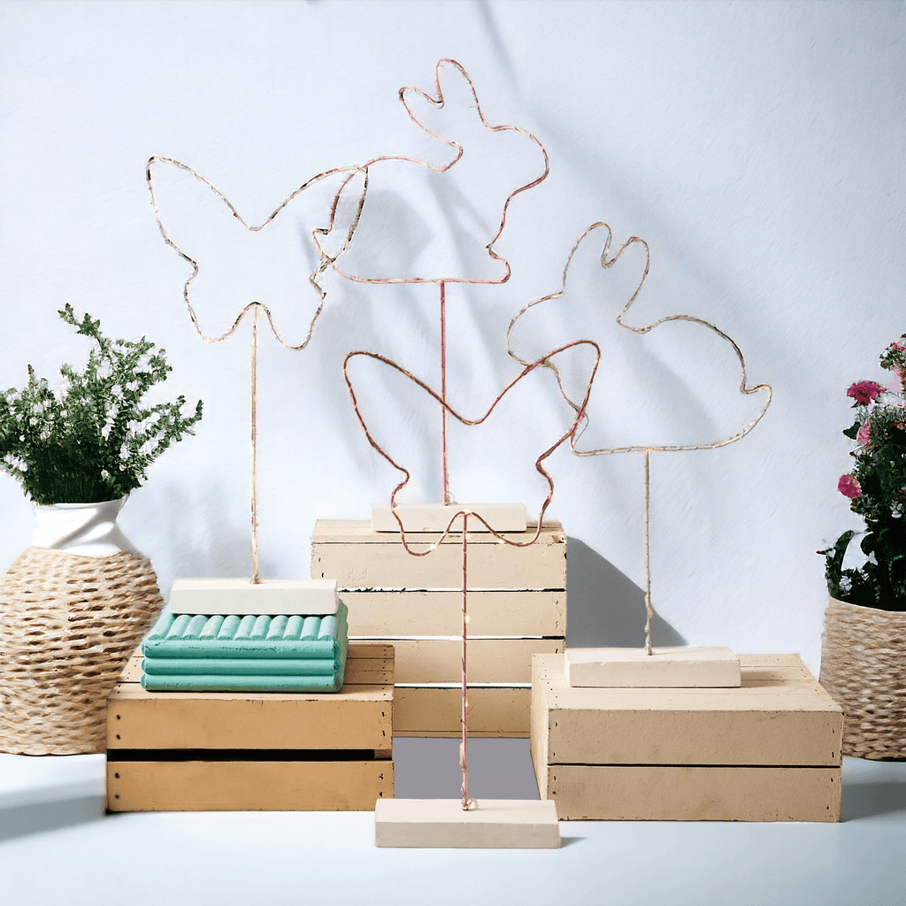 LED Light Up Spring & Easter Silhouette Decor — Select Your Color & Shape