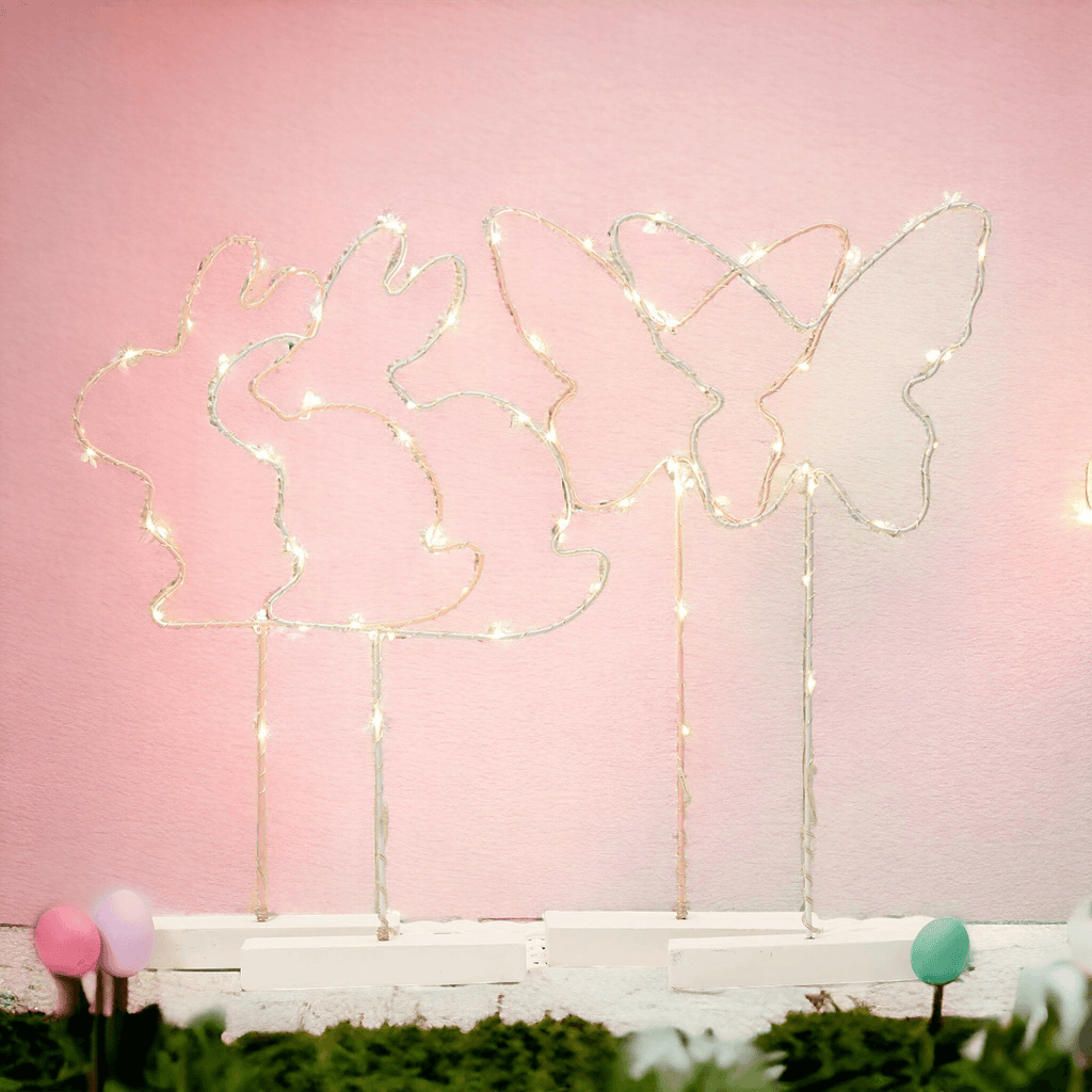 LED Light Up Spring & Easter Silhouette Decor — Select Your Color & Shape