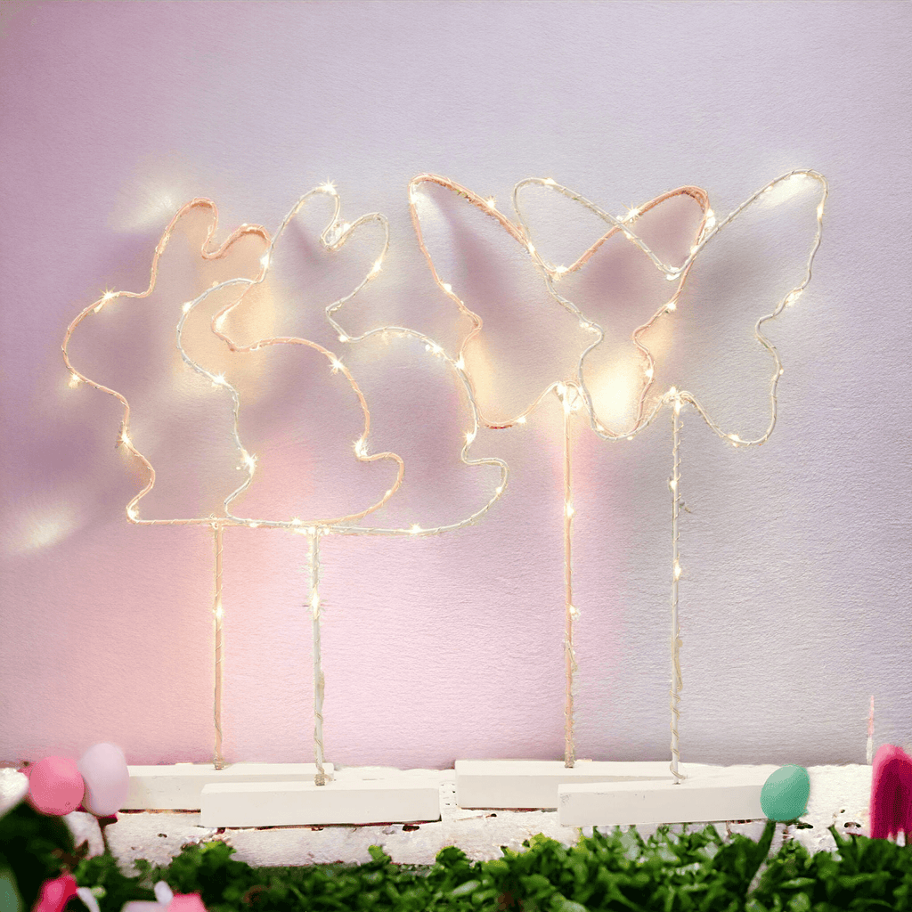 LED Light Up Spring & Easter Silhouette Decor — Select Your Color & Shape