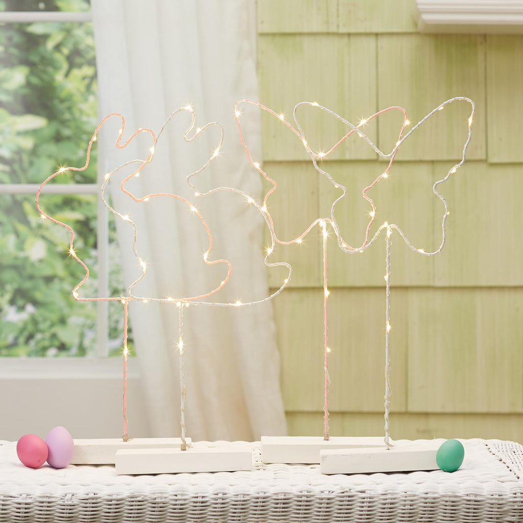 LED Light Up Spring & Easter Silhouette Decor — Select Your Color & Shape