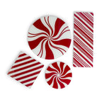 Glass Candy Cane Serving Dishes — Select Your Size and Shape