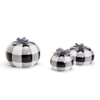 Hand Painted Buffalo Check Pumpkin — Select Your Size