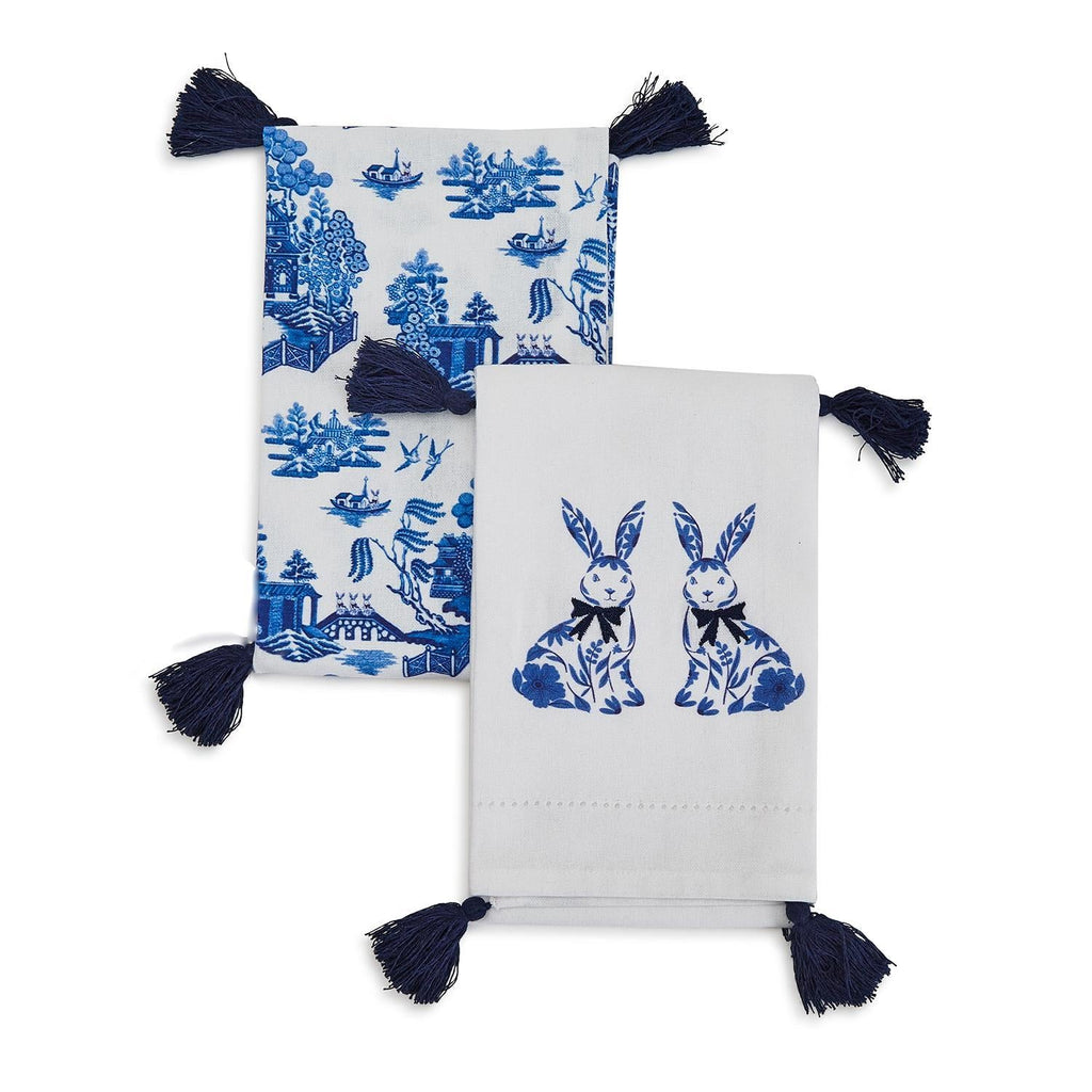 Chinoiserie Bunny Dish Towel