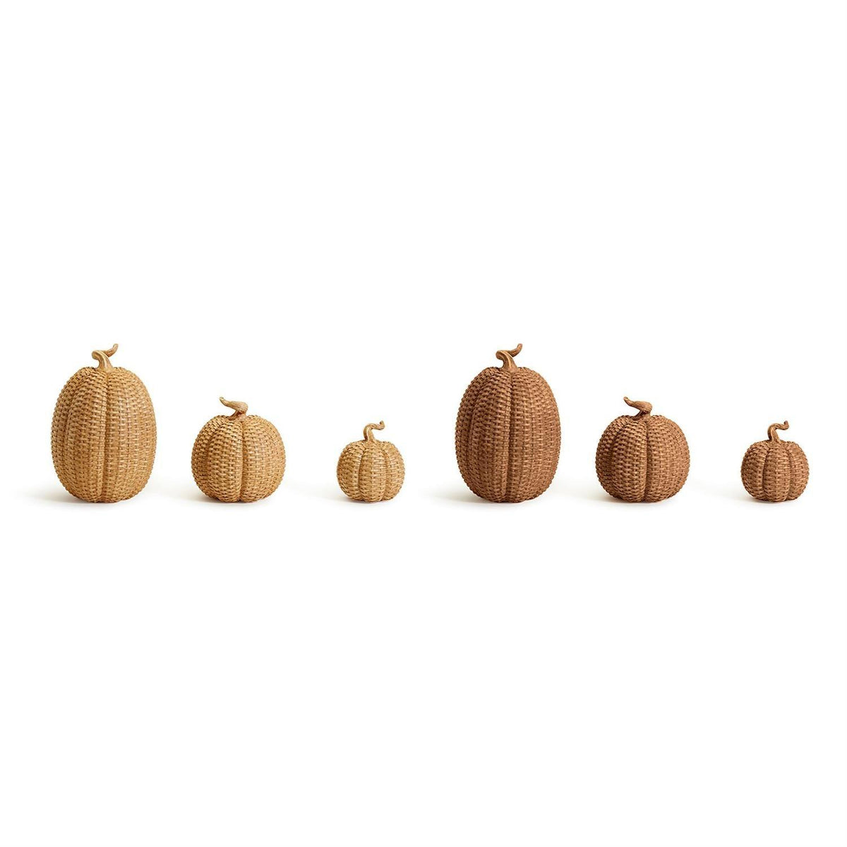 Handcrafted Resin Basket Weave Pumpkins — Select Your Color & Size