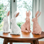 Resin Basket Weave Bunny — Select Your Color