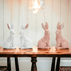 Resin Basket Weave Bunny — Select Your Color