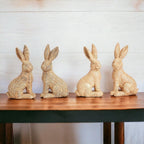 Resin Basket Weave Bunny — Select Your Color