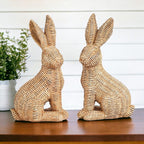 Resin Basket Weave Bunny — Select Your Color