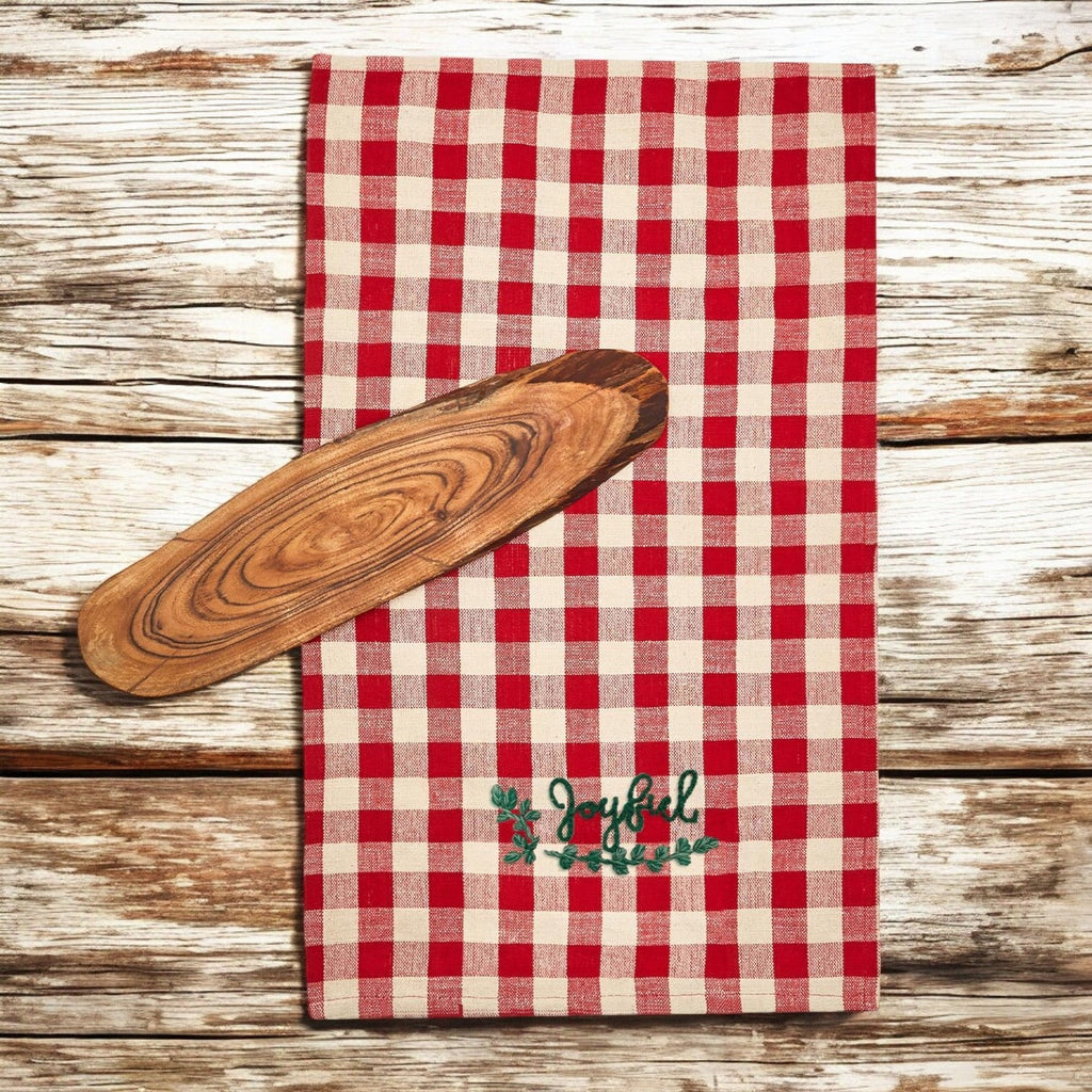 Holiday Charcuterie Board & Tartan Towel Set — Select Your Towel
