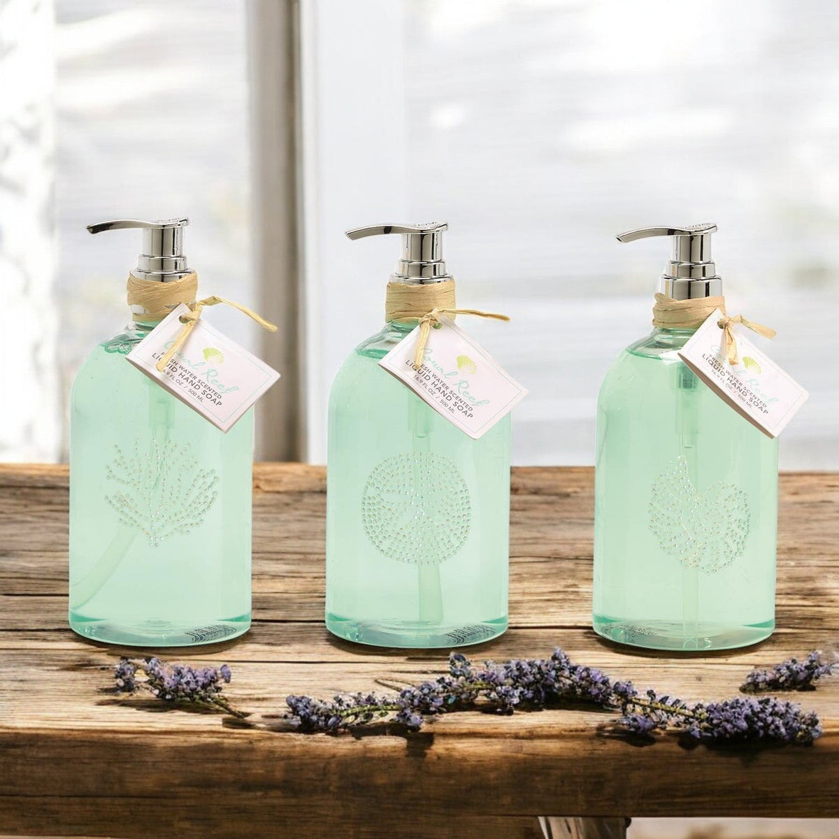 By the Sea Liquid Hand Soap with Reusable Dispenser — Select Your Design