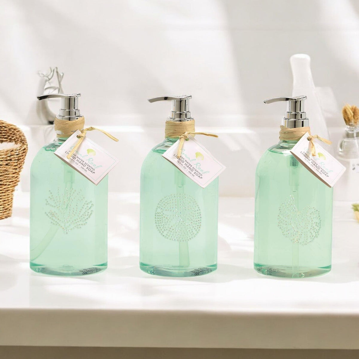 By the Sea Liquid Hand Soap with Reusable Dispenser — Select Your Design