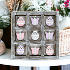 Handcrafted Easter & Spring Tic Tac Toe Game — Select Your Size