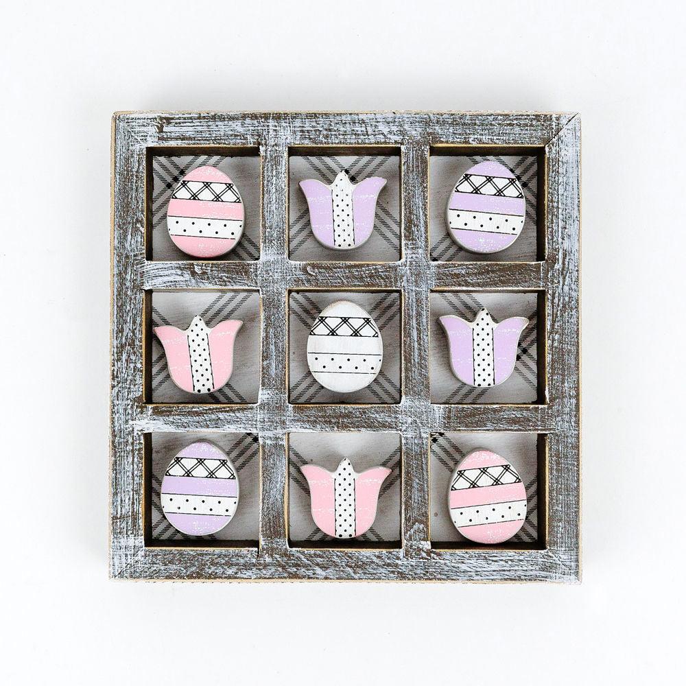 Handcrafted Easter & Spring Tic Tac Toe Game — Select Your Size