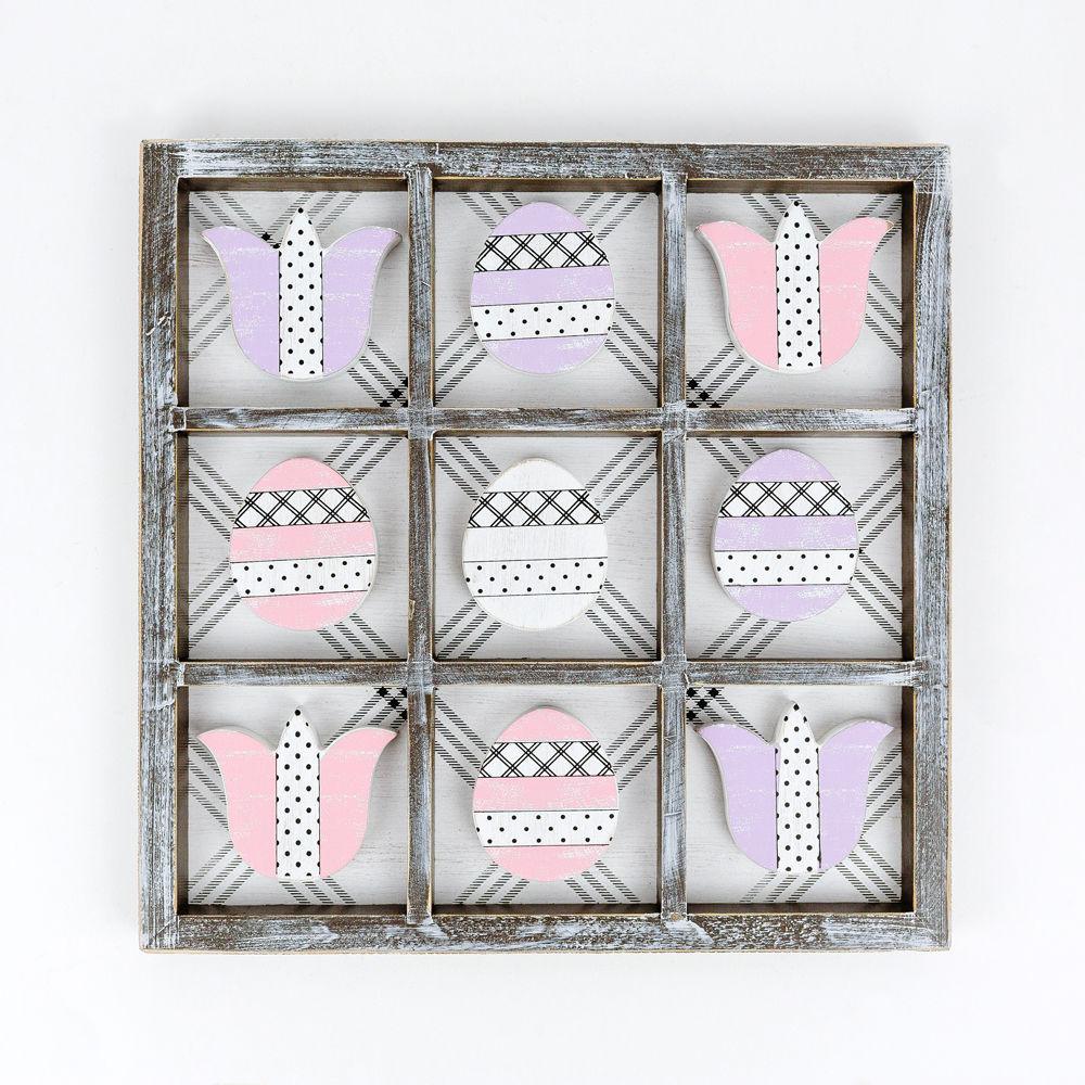 Handcrafted Easter & Spring Tic Tac Toe Game — Select Your Size