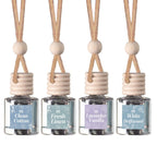 Clean 4 Pack Scented Hanging Refillable Car Freshener Diffusers Bundle