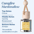 Campfire Marshmallow Scented Hanging Refillable Car Freshener Diffuser