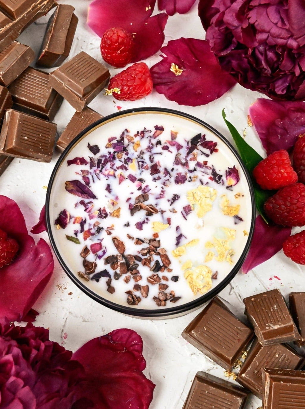 COCOA LUXE Chocolate Raspberry Candle — Select Your Size