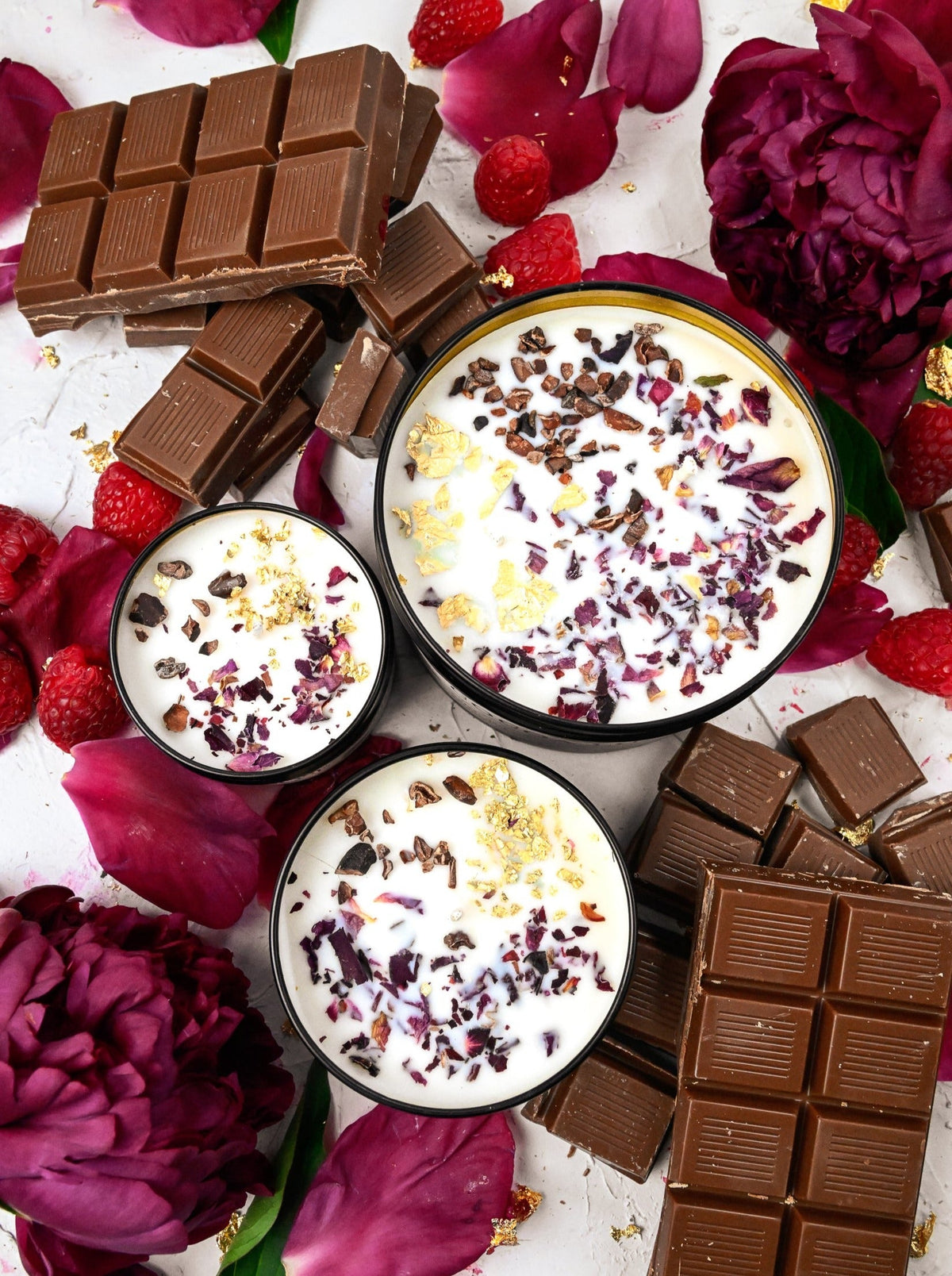 COCOA LUXE Chocolate Raspberry Candle — Select Your Size